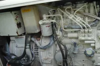 Engine compartment of a 2017 Leopard 45 yacht.