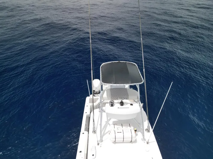 Bluefin Tales Yacht Photos Pics 2021 Front Runner 39 Center Console boat on open water.