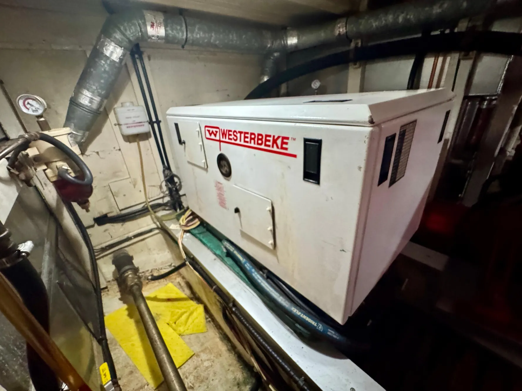 Westerbeke generator in 1979 Grand Banks Classic engine room.