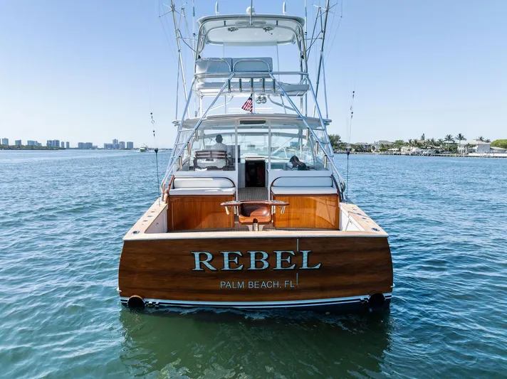 Rebel Yacht Photos Pics Rybovich Sportfish 2000 boat named "Rebel" on water, Palm Beach, FL.