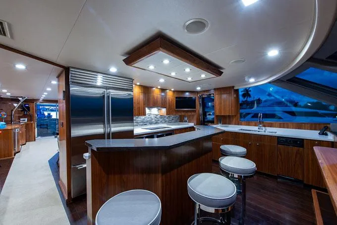 Obsession Yacht Photos Pics Galley Looking Aft