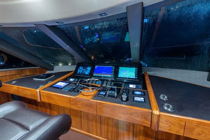 Obsession Yacht Photos Pics Helm to Stbd.