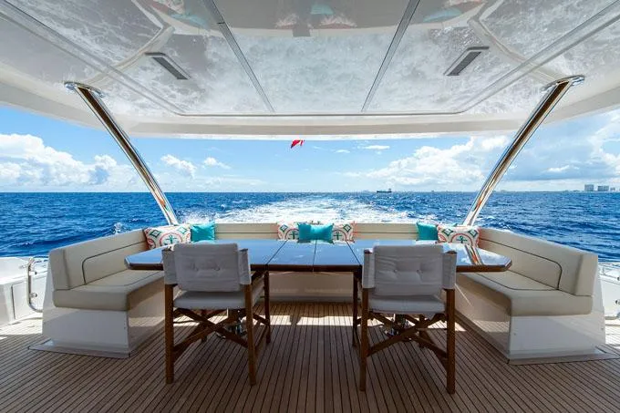 Obsession Yacht Photos Pics Aft Deck Seating