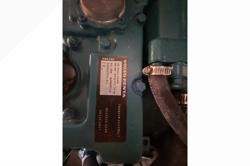 Irie Yacht Photos Pics Engine compartment of a 2018 Tartan 345 with Volvo Penta components.