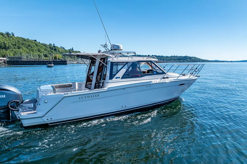 Cancelled Yacht Photos Pics 2024 Cutwater C-248 Coupe cruising on a sunny day in scenic waters.