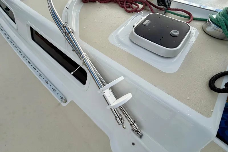 Kittywake Yacht Photos Pics Deck of 1996 J Boats J/42 sailboat with winch and hatch.