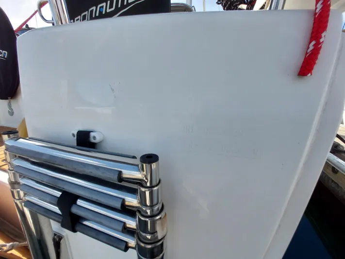 "makai" Yacht Photos Pics Beneteau Oceanis 30.1 yacht, 2020 model, featuring a stainless steel ladder.
