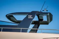 2025 Super Lauwersmeer SLX54 yacht with sleek modern design against a clear blue sky.