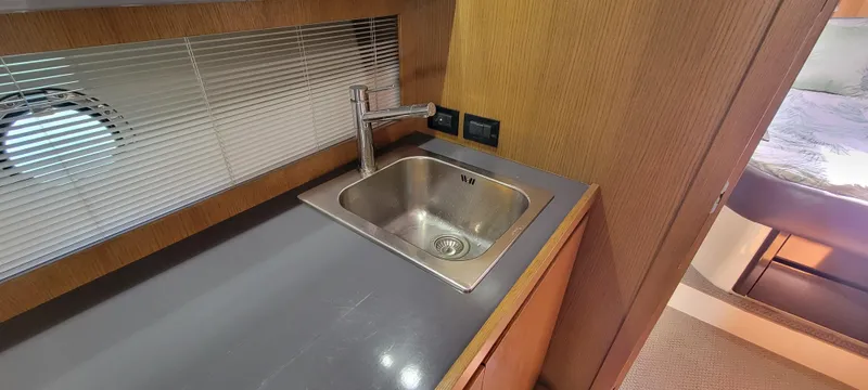  Yacht Photos Pics Azimut Atlantis 44 yacht kitchen sink area, modern design, 2013 model.