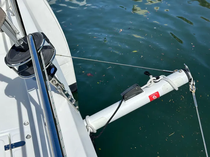 After You Yacht Photos Pics Sailboat rigging on a 2023 Bali 4.2, floating on calm water.