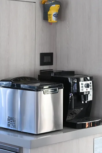  Yacht Photos Pics Coffee machine and ice maker on Leopard 51 Powercat yacht, 2017 model.