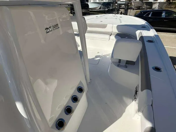 Black Label Marine Yacht Photos Pics Interior view of 2026 Caymas 28 HB boat.