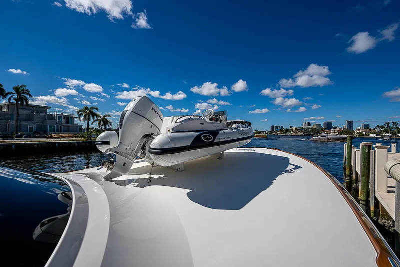 Maverick Yacht Photos Pics Viking 92 MAVERICK - Bow & Tender