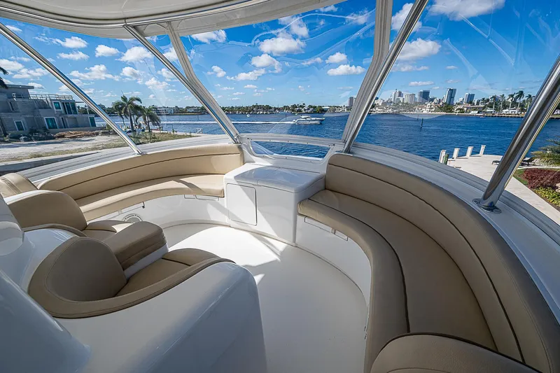 Maverick Yacht Photos Pics Viking 92 MAVERICK - Skylounge Forward Seating