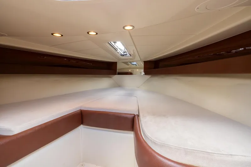  Yacht Photos Pics Luxurious interior cabin of 2013 Riva Aquariva Super yacht with elegant lighting.