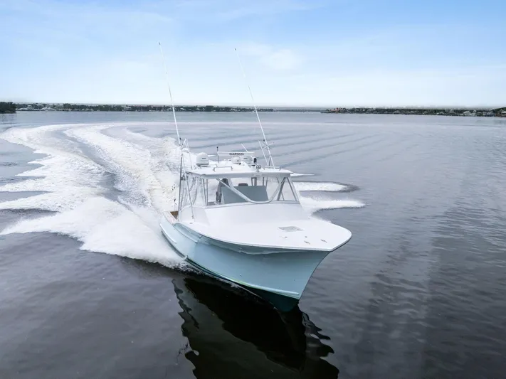 How Bout It Yacht Photos Pics 2017 Custom Carolina 43 Cinco Boatworks Express cruising on calm waters.