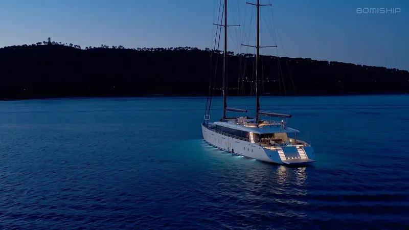 Adri Yacht Photos Pics aerial night photo