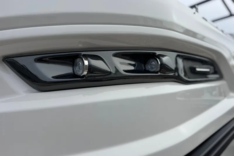  Yacht Photos Pics Close-up of 2026 Avalon Excalibur 27' boat's sleek, modern lighting design.