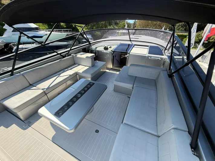  Yacht Photos Pics Luxurious 2019 VanDutch 55 yacht interior with spacious seating and sleek design.