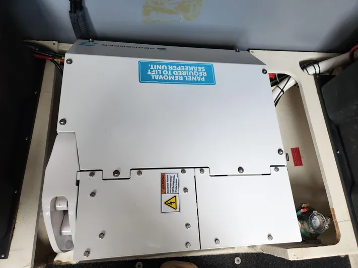 Foxyot Yacht Photos Pics Engine compartment of 2022 Regal 38 Grande Coupe boat.