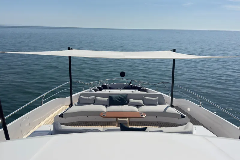  Yacht Photos Pics Luxury deck of 2025 Azimut Grande 26M yacht with ocean view.