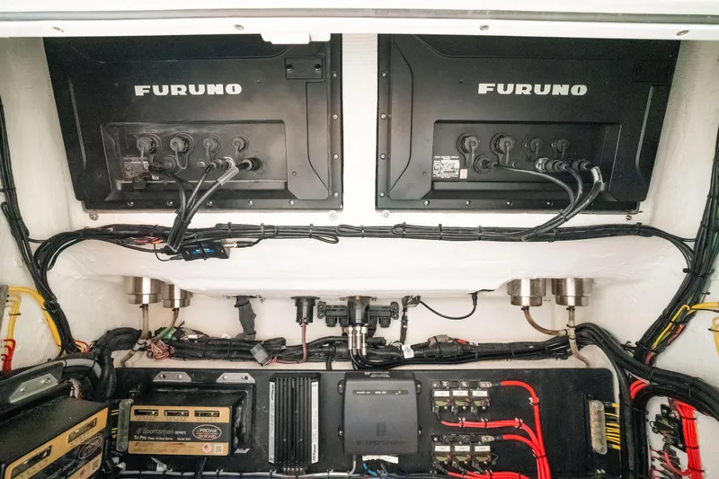  Yacht Photos Pics Electrical system of 2023 Front Runner 36 Center Console with Furuno equipment.