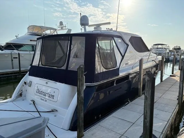  Yacht Photos Pics 2009 Tiara Yachts 4300 Sovran docked at marina under clear sky.