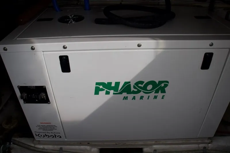  Yacht Photos Pics Phasor Marine generator in 2002 McKinna 57 Pilothouse yacht engine room.