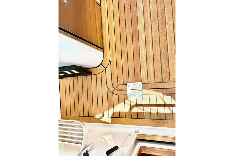 Steel'n Time Yacht Photos Pics Custom Helm Deck Teak