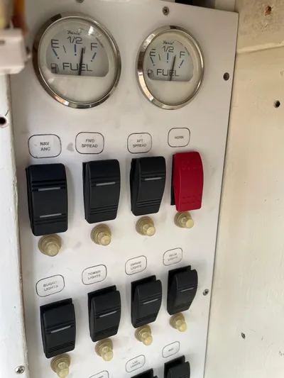 Close Call Yacht Photos Pics Tank Gauges and Light Switches