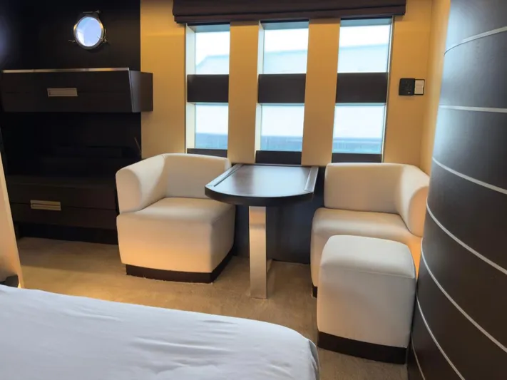  Yacht Photos Pics Luxurious interior of 2006 Azimut 86S yacht with elegant seating and table arrangement.