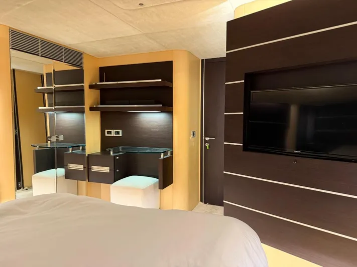  Yacht Photos Pics Luxurious interior of 2006 Azimut 86S yacht with modern furnishings and sleek design.