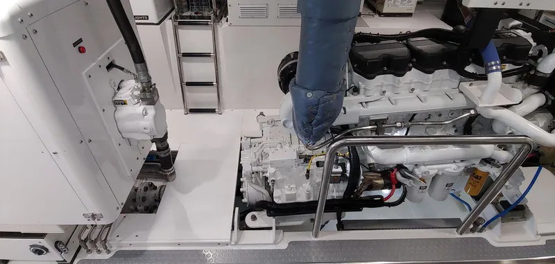 Allseas Yacht Photos Pics Engine room of 2016 Allseas Expedition 92 yacht, showcasing machinery and equipment.