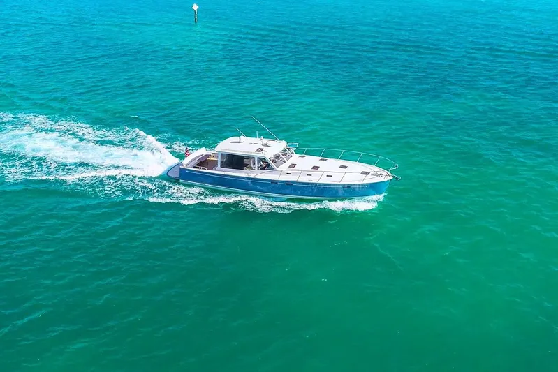 Future 7 Yacht Photos Pics MJM 50z 2018 yacht cruising on turquoise waters.