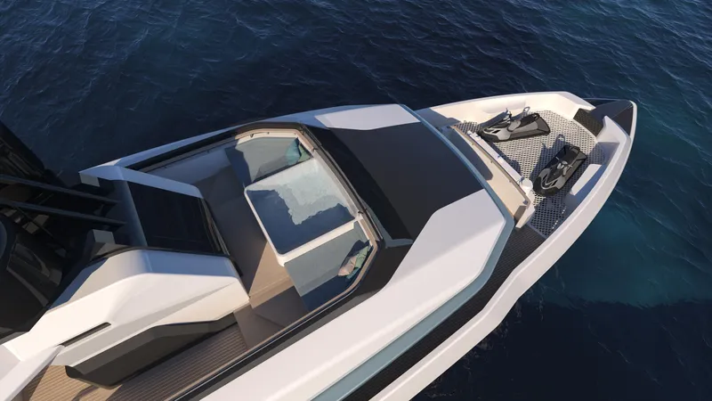  Yacht Photos Pics Luxury yacht Cerri Cantieri Navali Kiribati 38, 2026 model, on serene blue waters.