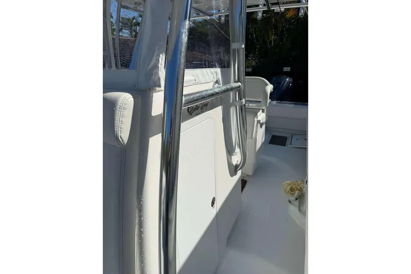  Yacht Photos Pics 2022 Contender 35 ST boat interior with sleek design and stainless steel features.