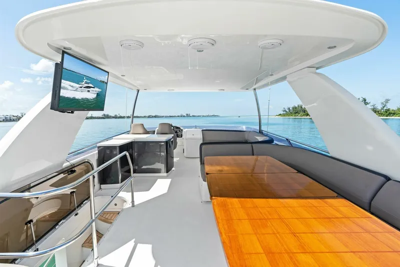 Escape Yacht Photos Pics 2015 Princess F60 - Flybridge Salon