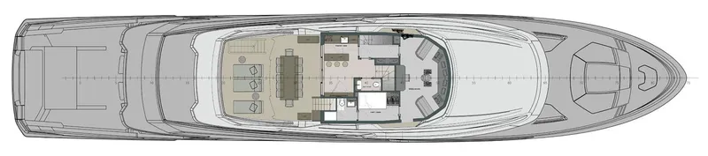 Doge 500 Yacht Photos Pics Top view layout of 2028 Ocean King DOGE 500 yacht, showcasing interior design.