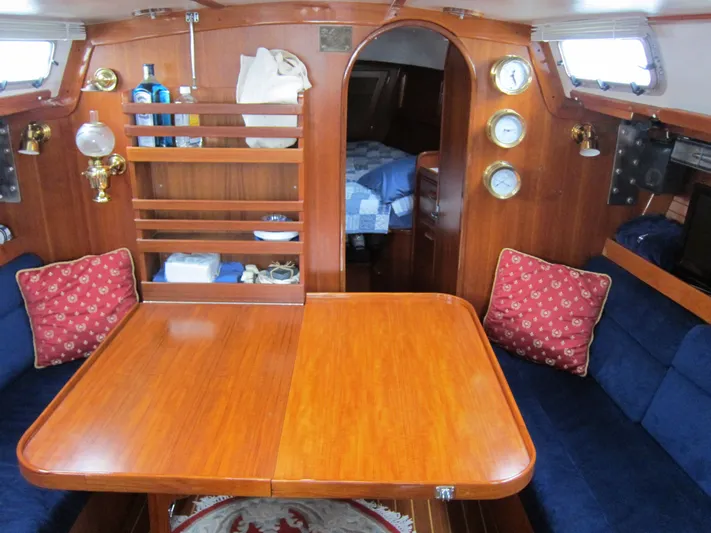 Elan Yacht Photos Pics Main salon with table fully extended