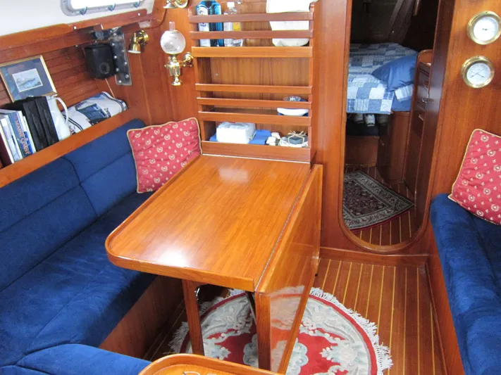 Elan Yacht Photos Pics Main salon with table down