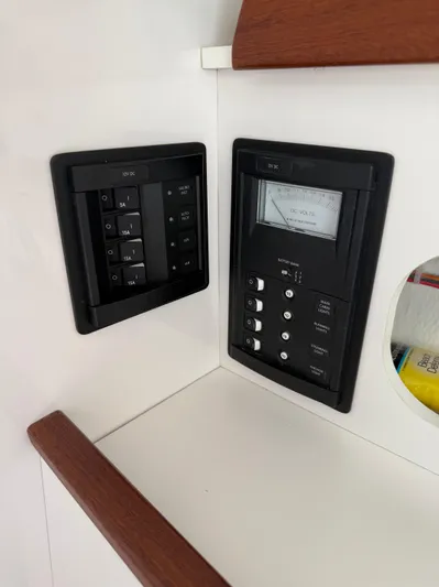 Evelyn Yacht Photos Pics Control panel of 2022 J Boats J/9 sailboat with switches and meter.