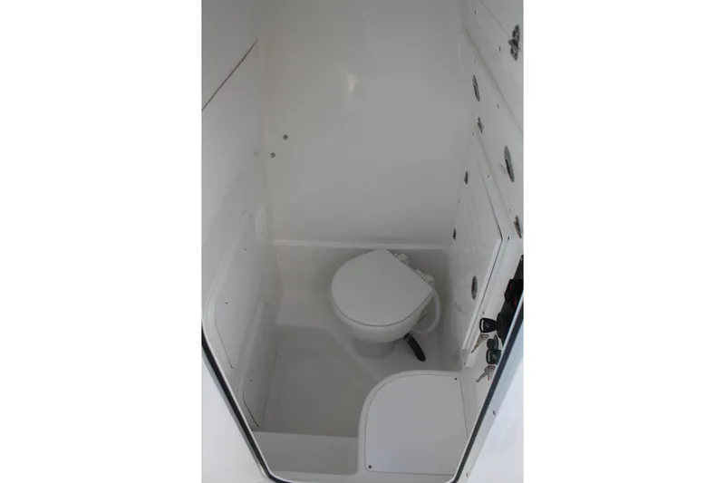  Yacht Photos Pics 2026 Limitless Center Console 270 Head Compartment with access Hatches and Electric Panel