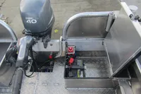 2024 Robust Boats Robust 16c with Yamaha 40 outboard motor and battery compartment.