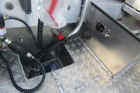 2024 Robust Boats Robust 16c interior wiring and control panel on metal flooring.