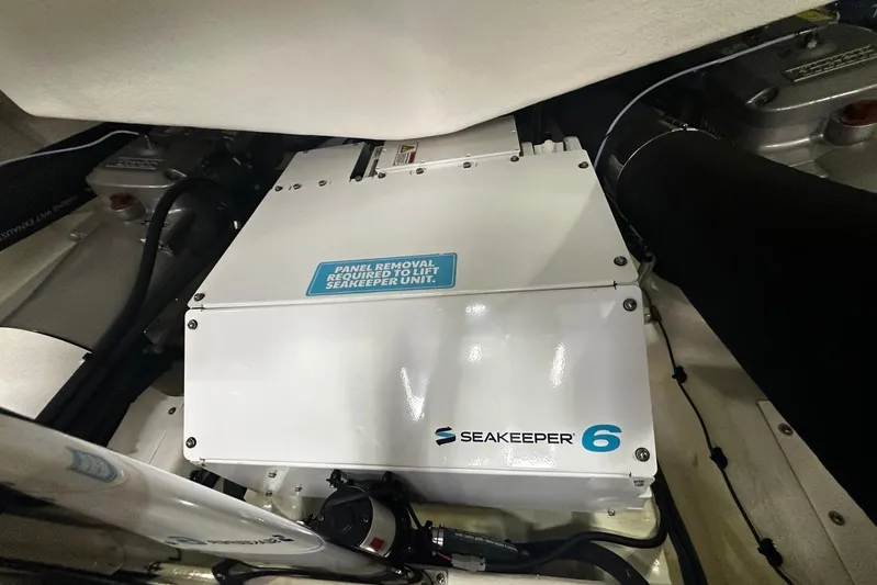  Yacht Photos Pics Seakeeper 6 stabilizer unit in 2023 Riviera 465 SUV engine room.