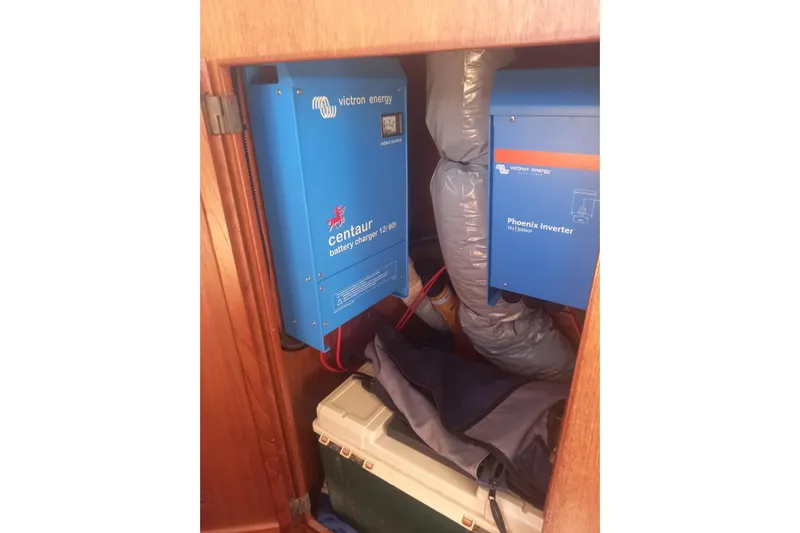 Yacht Photos Pics Victron Energy Centaur battery charger and Phoenix inverter in 1994 Siltala Nauticat 38 yacht.