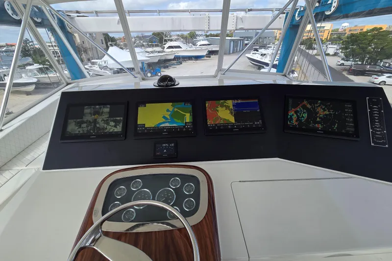 Covert Mission Yacht Photos Pics Helm all new Garmin suite