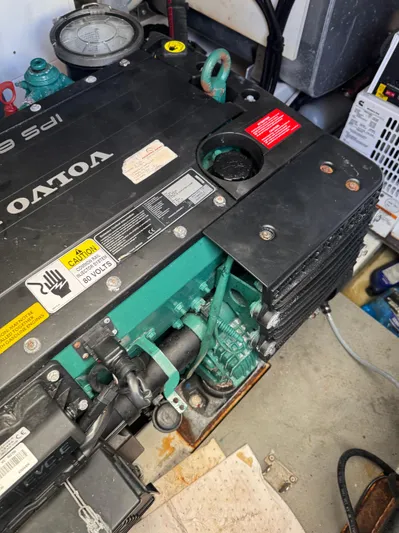  Yacht Photos Pics Engine compartment of a 2015 Prestige 450 Fly with Volvo IPS system.