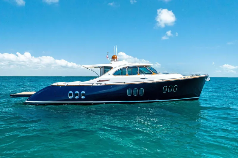 Dutch Yacht Photos Pics 2019 Zeelander Z55 yacht cruising on clear blue ocean waters.