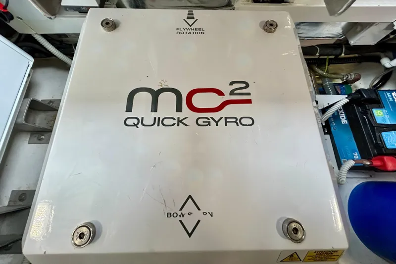 Odessa Mama Yacht Photos Pics MC2 Quick Gyro system in 2023 Pardo Yachts 43 engine room.